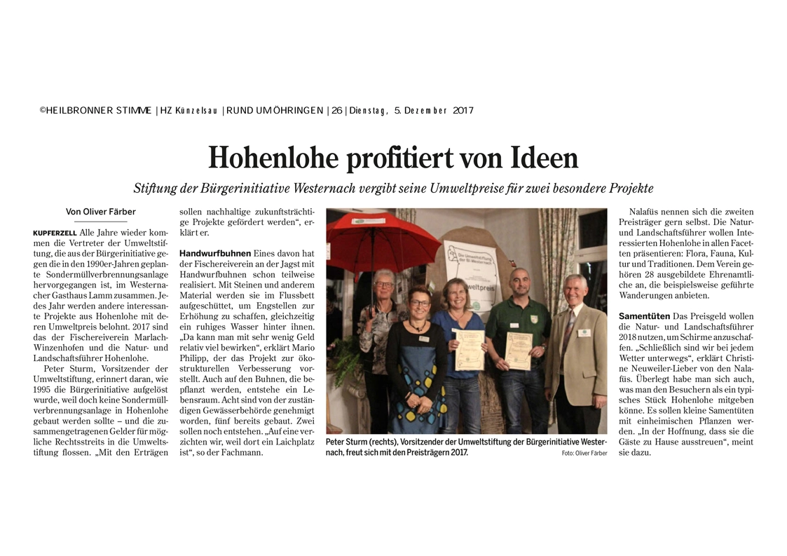 Umweltpreis Westernach